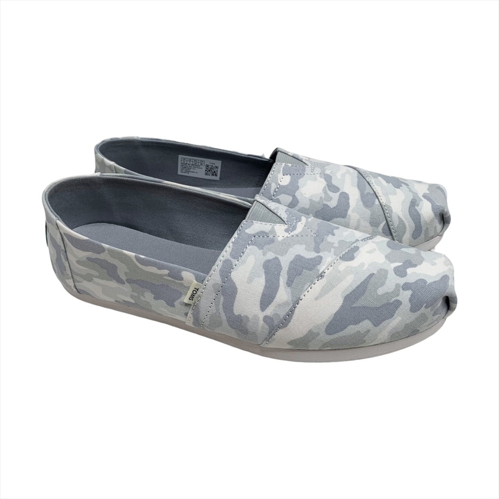 Toms Women’s Alpargata | Glacier Grey Camouflage Print Shoes Size 9